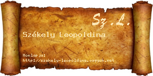 Székely Leopoldina névjegykártya